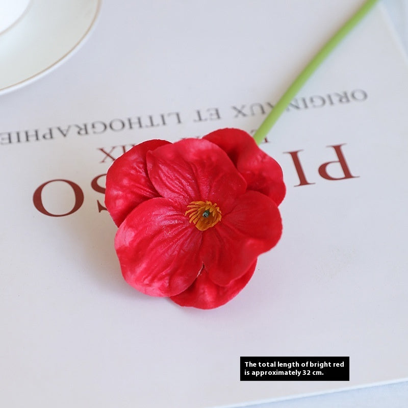 Mini Artificial Poppy Flower Stem – PU Faux Floral for Wedding, Home & Event Decor