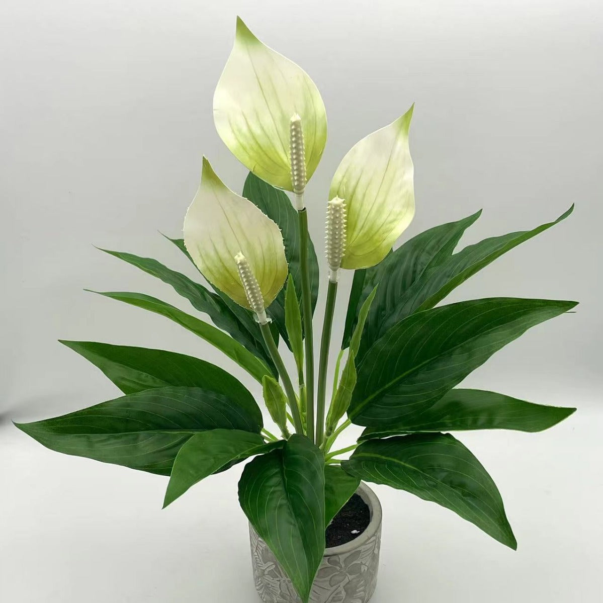 Artificial Potted Flower Plant – PVC Faux Floral Decor for Home & Office (50cm)