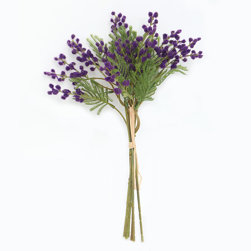 Artificial Acacia Flower Branch – Silk Faux Floral Stem for Home Decor