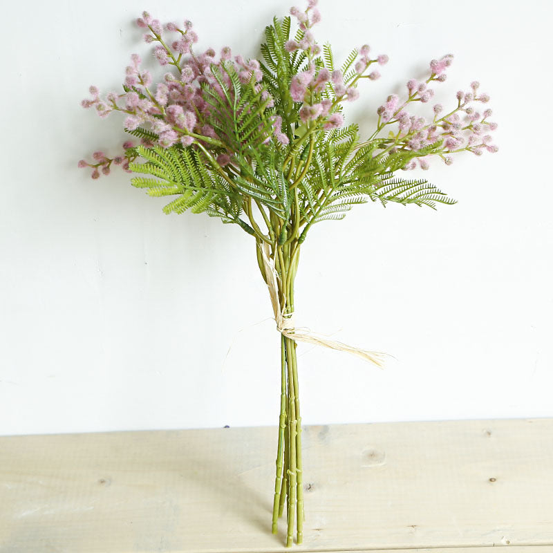 Artificial Acacia Flower Branch – Silk Faux Floral Stem for Home Decor