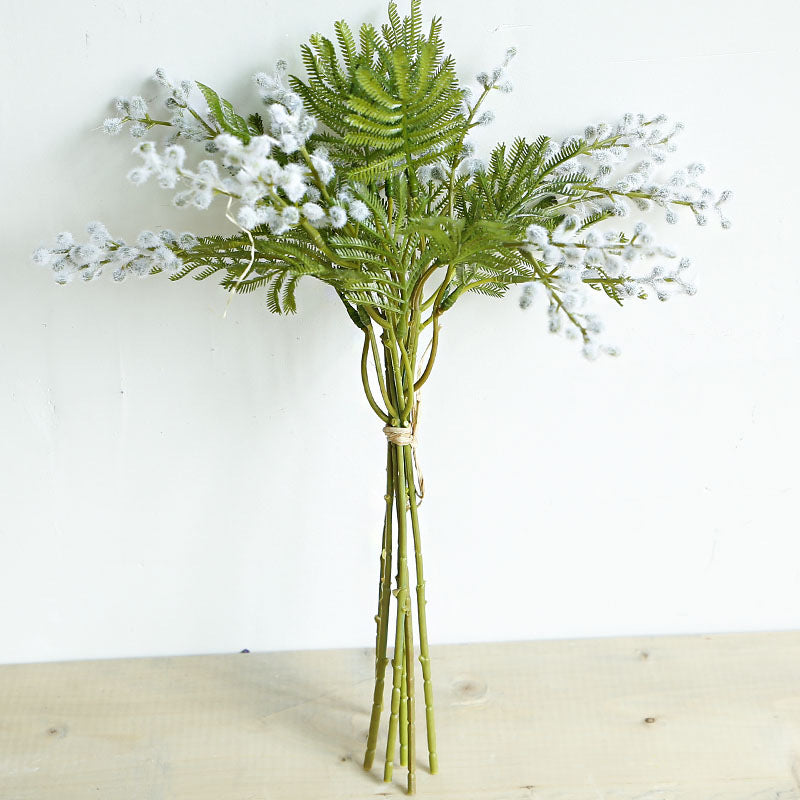 Artificial Acacia Flower Branch – Silk Faux Floral Stem for Home Decor