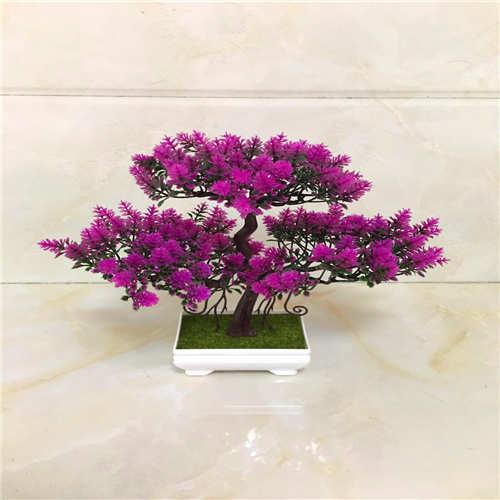 Artificial Bonsai Plant in Pot – Plastic Decorative Flower for Home & Office Desk Decor