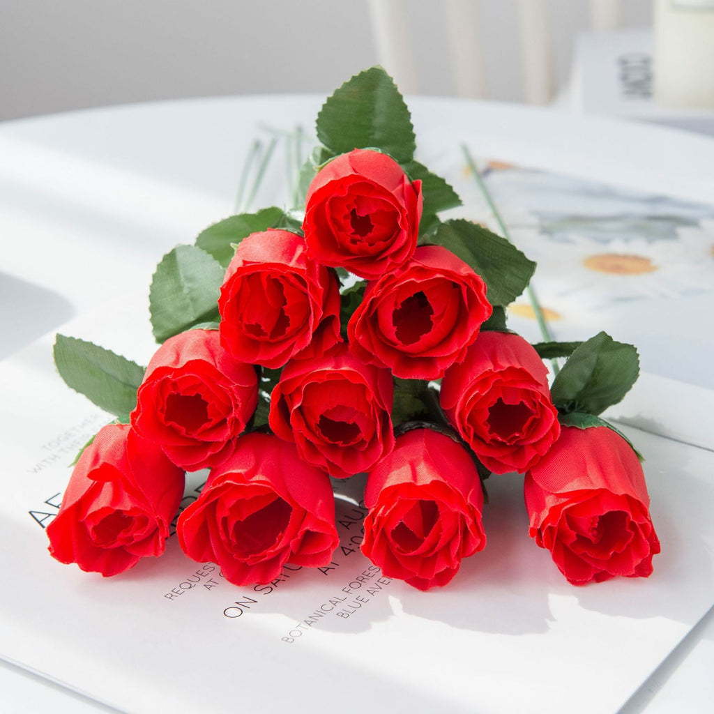 Artificial Silk Rose Flower Stem – Faux Floral Decor for Wedding & Home (36cm)