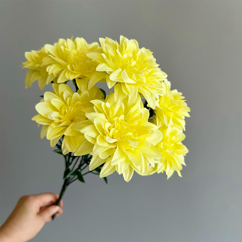 Artificial Dahlia Flower Bouquet – Silk Rose & Peony Arrangement for Desktop & Home Decor