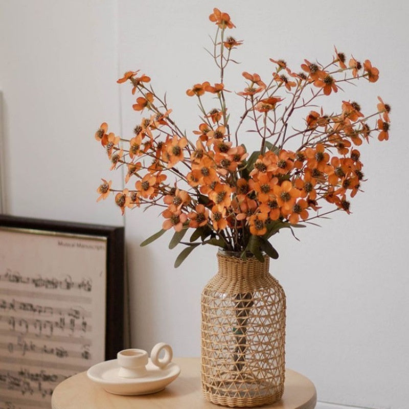 Artificial Dried Flower Bundle – Retro Pastoral Faux Flowers for Home & Wedding Decor (4PCS)