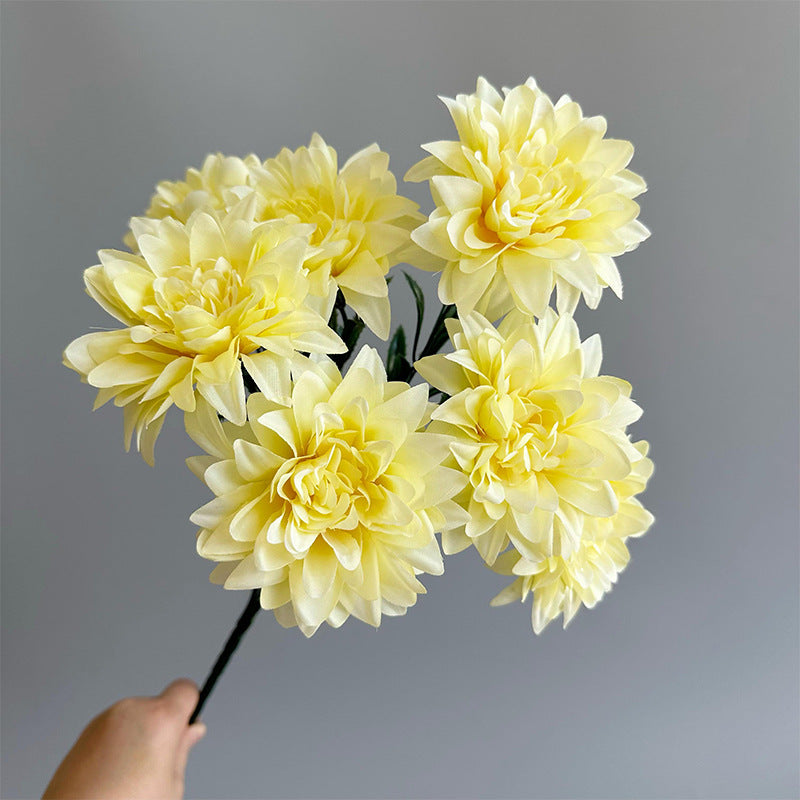 Artificial Dahlia Flower Bouquet – Silk Rose & Peony Arrangement for Desktop & Home Decor
