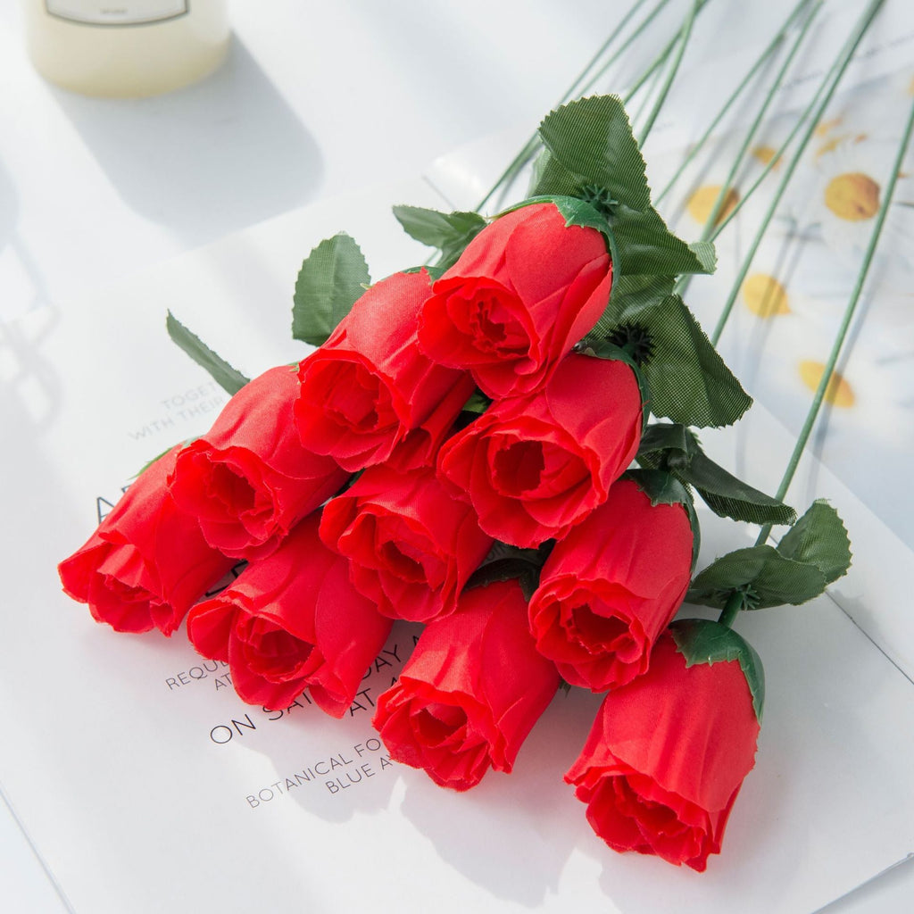Artificial Silk Rose Flower Stem – Faux Floral Decor for Wedding & Home (36cm)