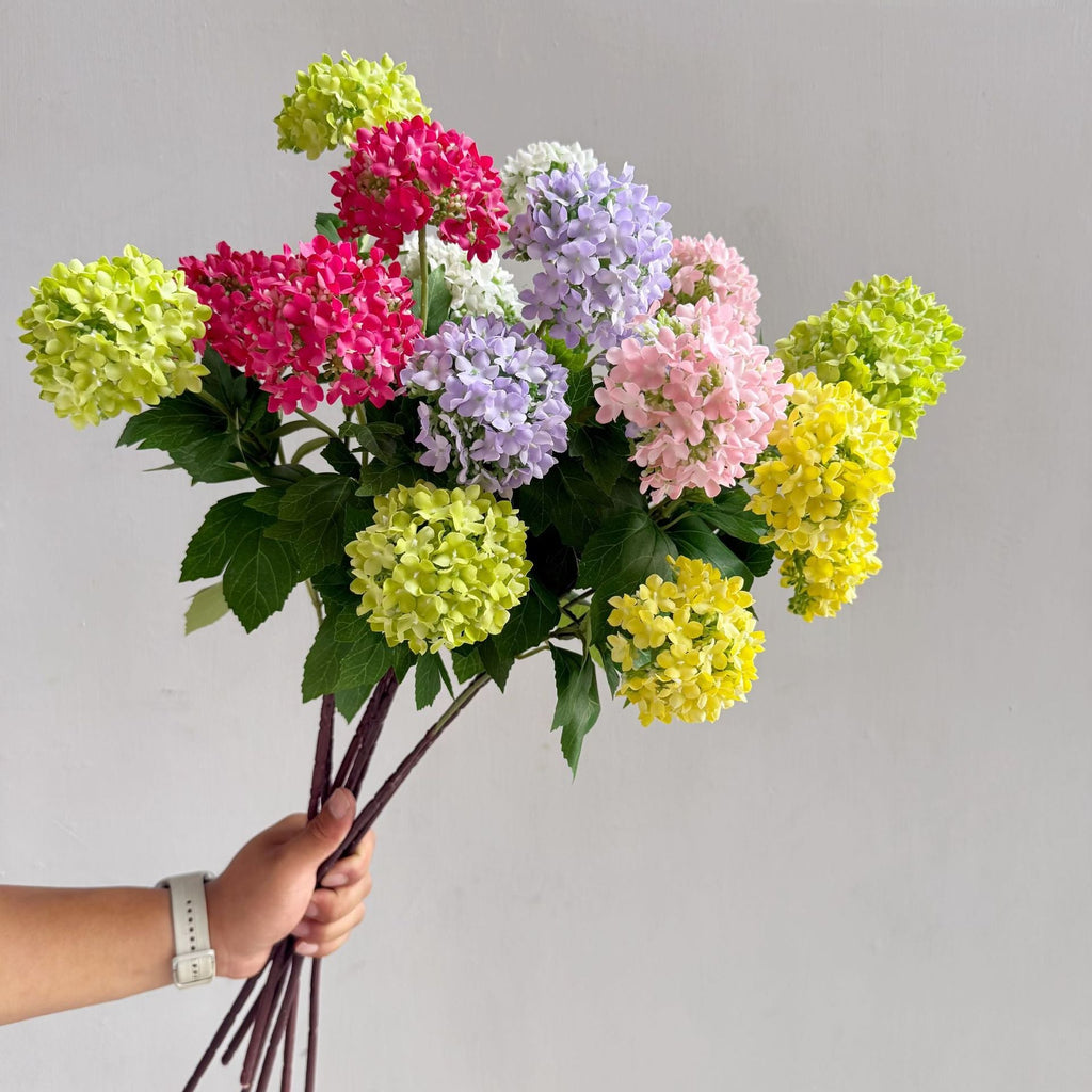 Artificial Hydrangea Snowball Bouquet – Silk Flowers for Home Decor & Photography Props