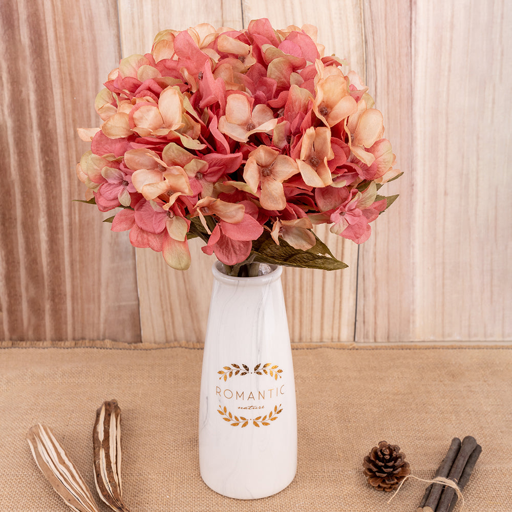 Artificial Hydrangea Flower Branch – Autumn Faux Floral Stem for Home & Wedding Decor