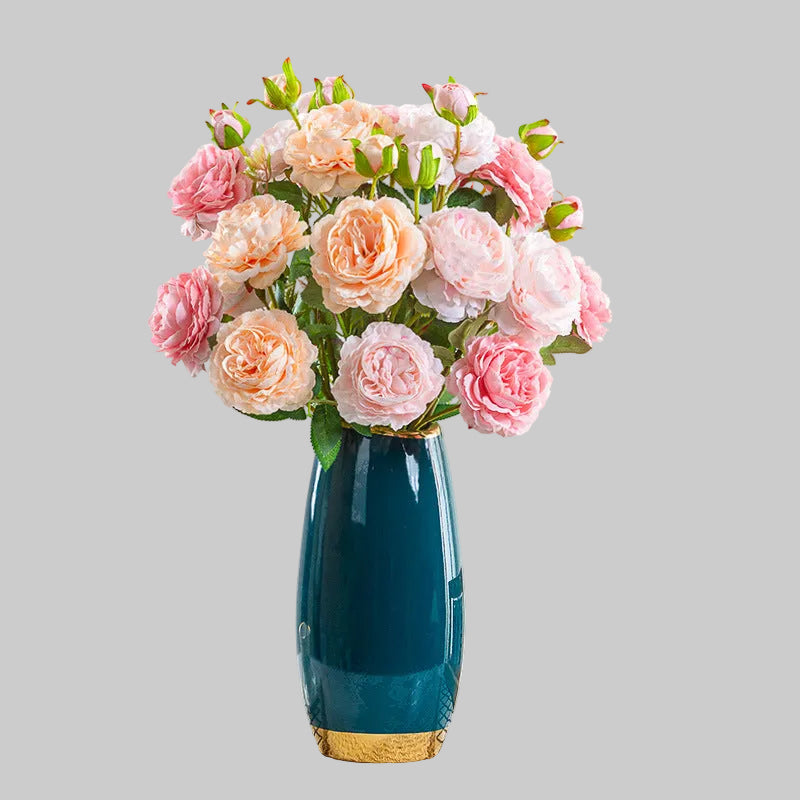 Artificial dried flower bouquet made of silk for living room and home decoration