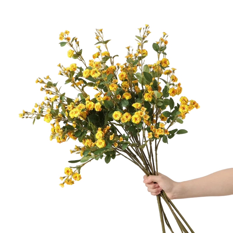 European Style Multi Head Small Rose Artificial Silk Flower for Wedding and Home Decoration