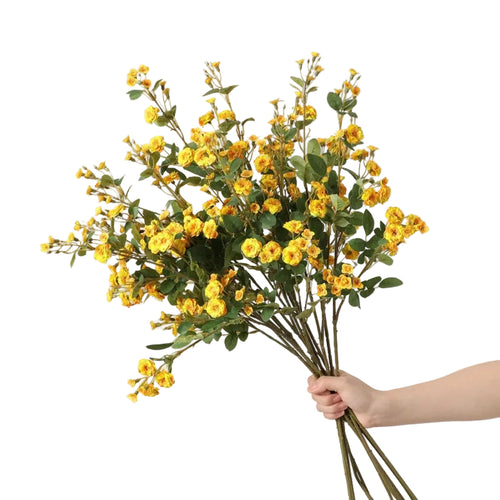 European Style Multi Head Small Rose Artificial Silk Flower for Wedding and Home Decoration