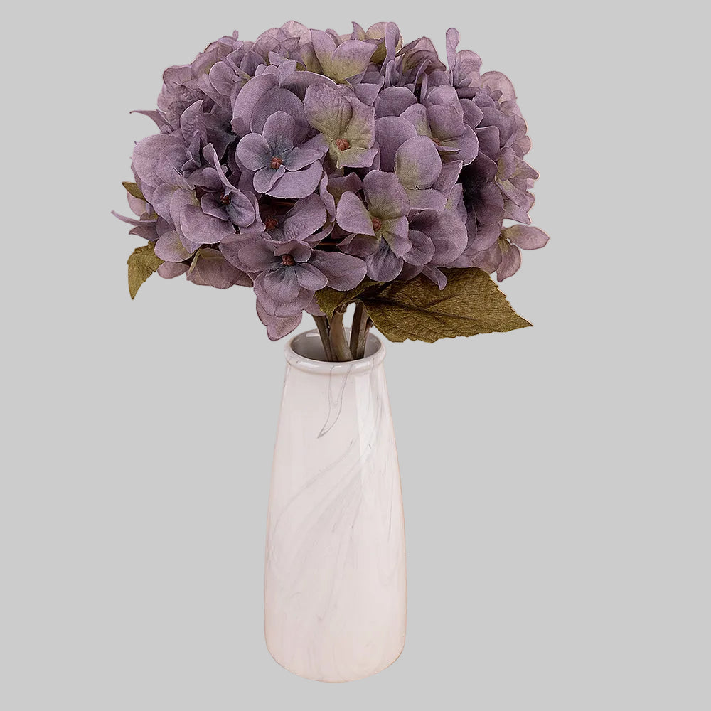 Artificial hydrangea flower branch in autumn colors for home decor and wedding decoration