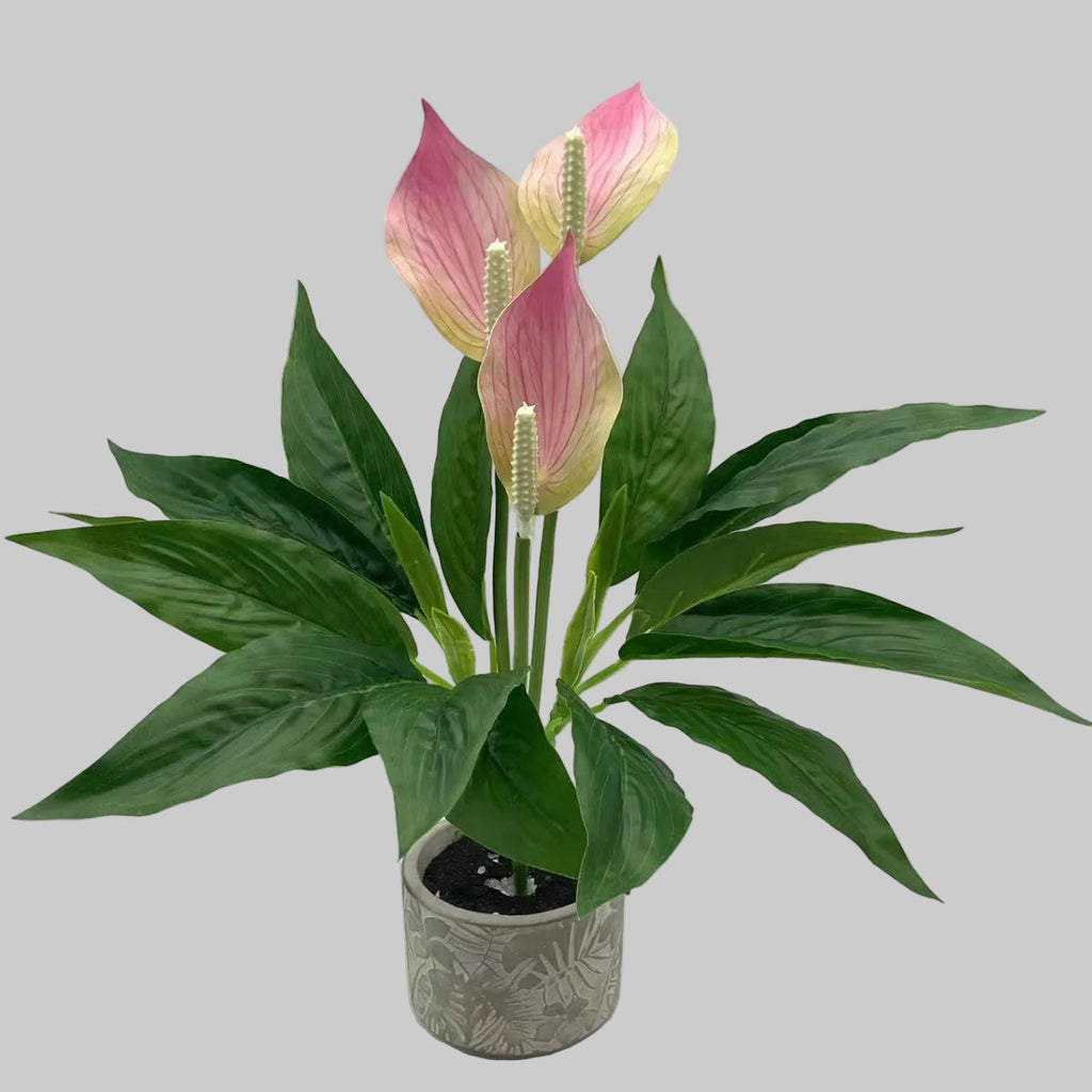 Artificial potted flower plant made of PVC for home and office indoor decoration