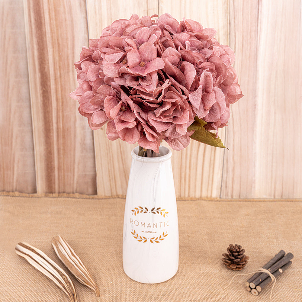 Artificial Hydrangea Flower Branch – Autumn Faux Floral Stem for Home & Wedding Decor