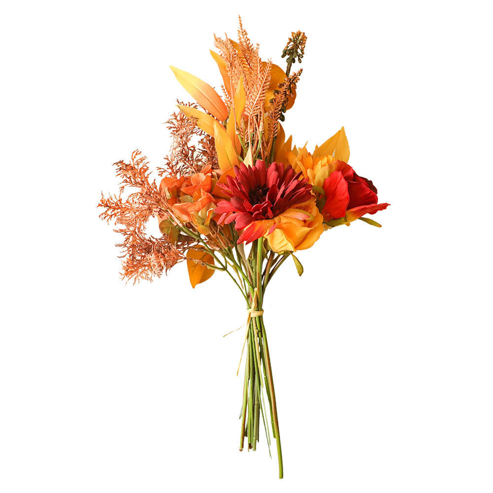 Autumn Dried Flower Bouquet – Artificial Green Plants for Home & Wedding Decor