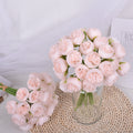 27 Head Artificial Tea Rose & Peony Bouquet – Silk Flowers for Wedding & Home Decor
