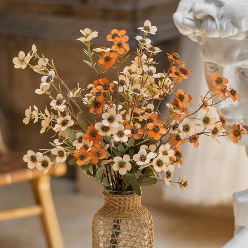 Artificial Dried Flower Bundle – Retro Pastoral Faux Flowers for Home & Wedding Decor (4PCS)