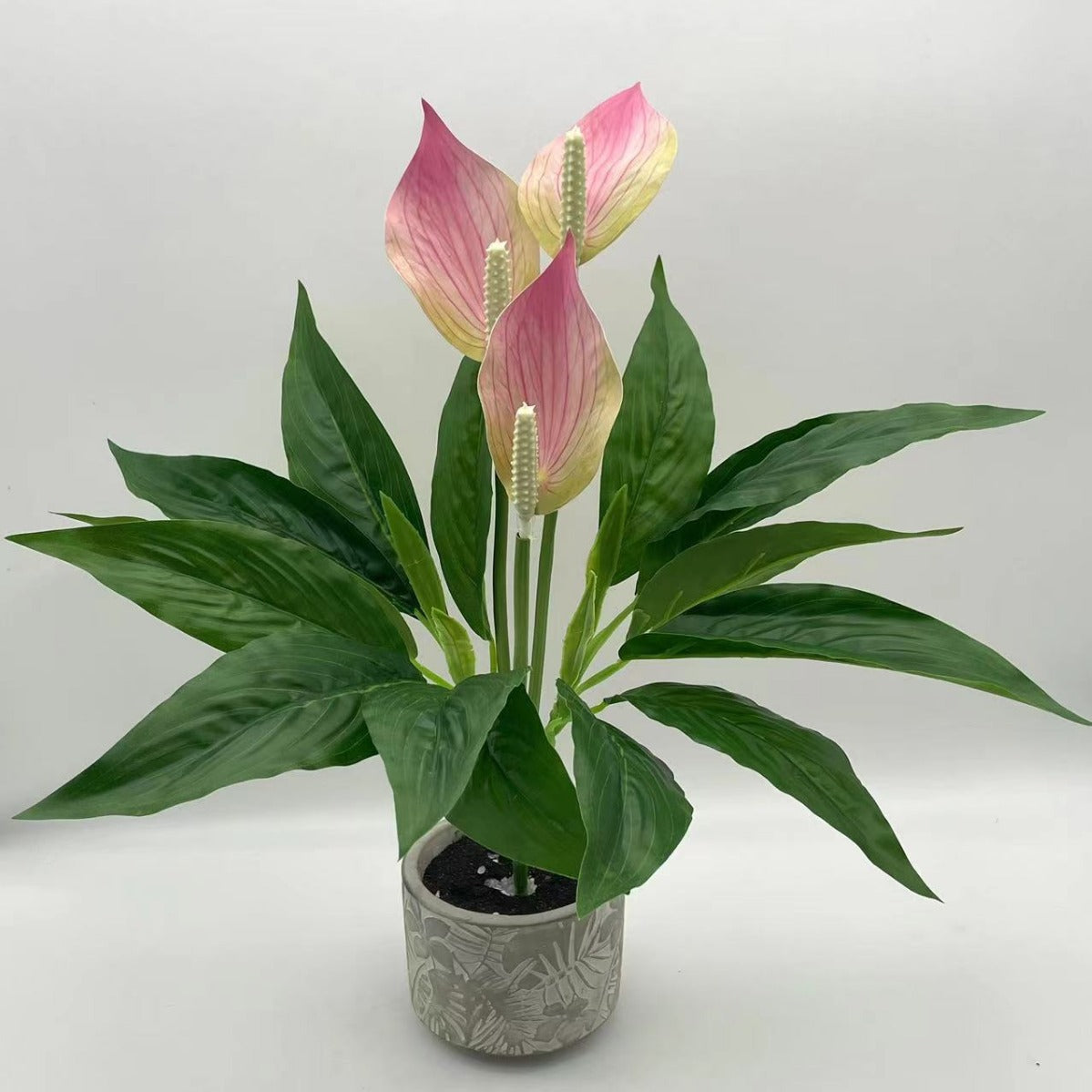 Artificial Potted Flower Plant – PVC Faux Floral Decor for Home & Office (50cm)
