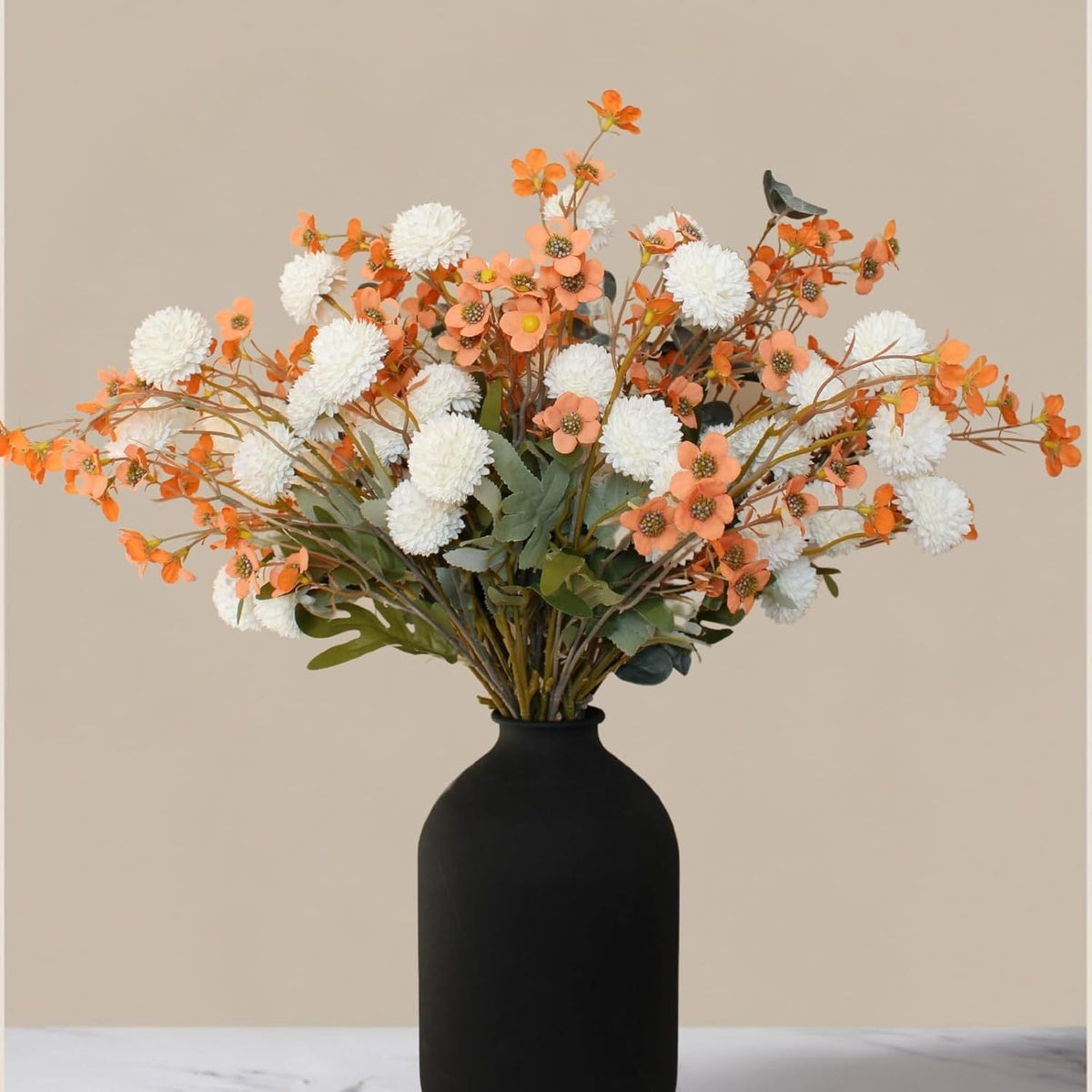 Artificial Autumn Dandelion Flower Branch – Silk Faux Floral Decor for Home & Wedding