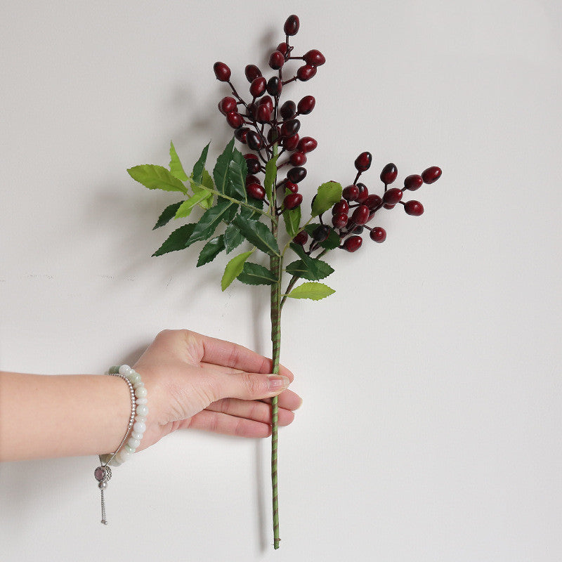 Christmas artificial flower ornaments made of silk for home decoration and festive styling