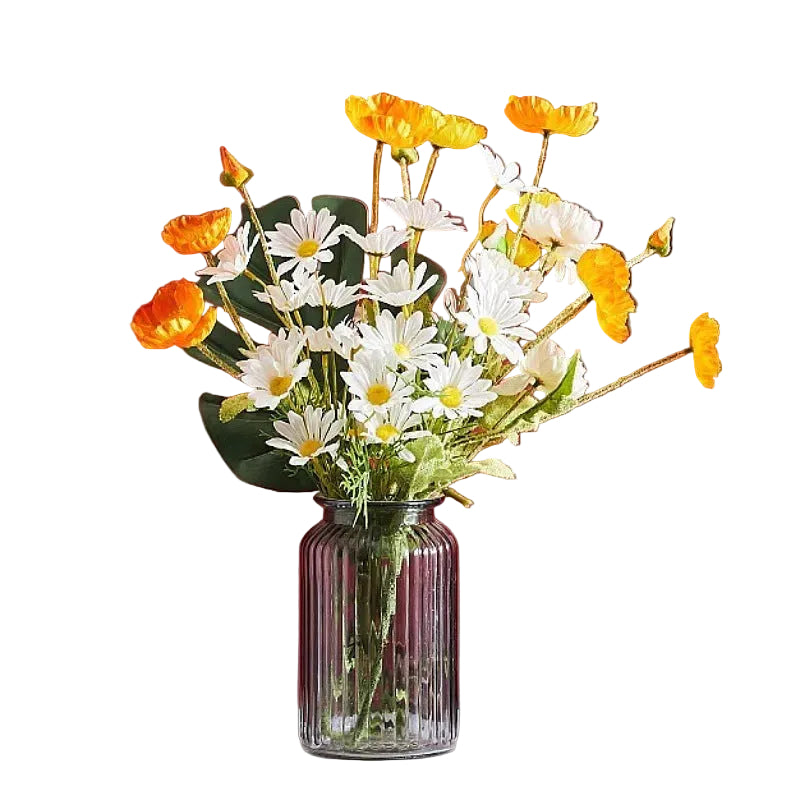 Creative Colorful Artificial Silk Flower Stem for Wedding and Home Decoration
