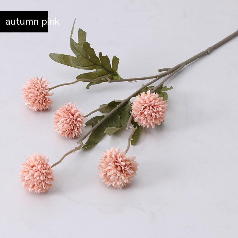 Artificial Dandelion Flower Stem – 5 Head Silk Floral Branch for Home & Wedding Decor (67cm)