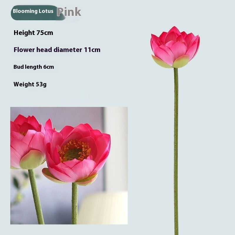 Artificial Lotus Flower & Seed Pod – Silk Faux Floral for Home, Pond & Wedding Decor