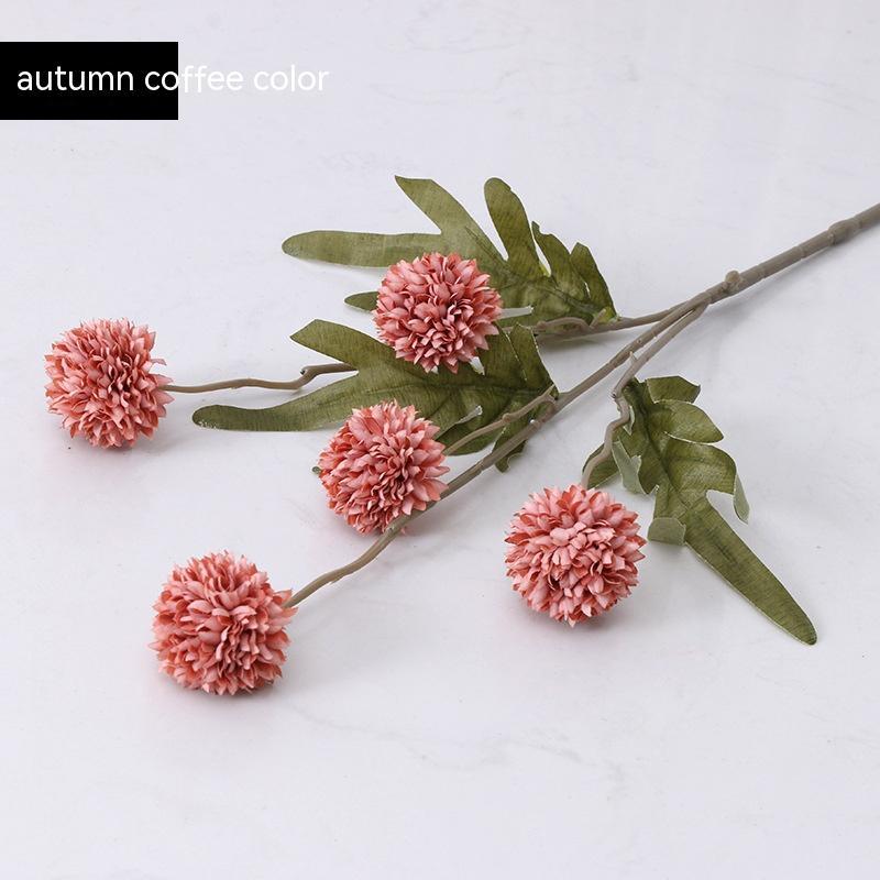 Artificial Dandelion Flower Stem – 5 Head Silk Floral Branch for Home & Wedding Decor (67cm)