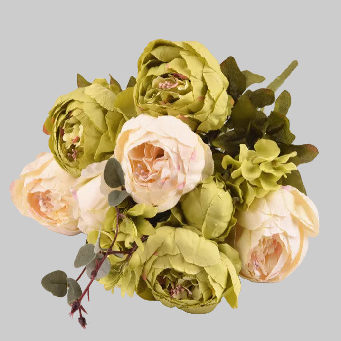 Luxury silk peony bouquet for wedding and interior styling