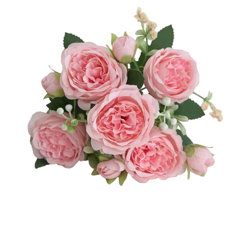 Peony Rose Artificial Silk Flower Stem for Home Decoration and Wedding Bouquet